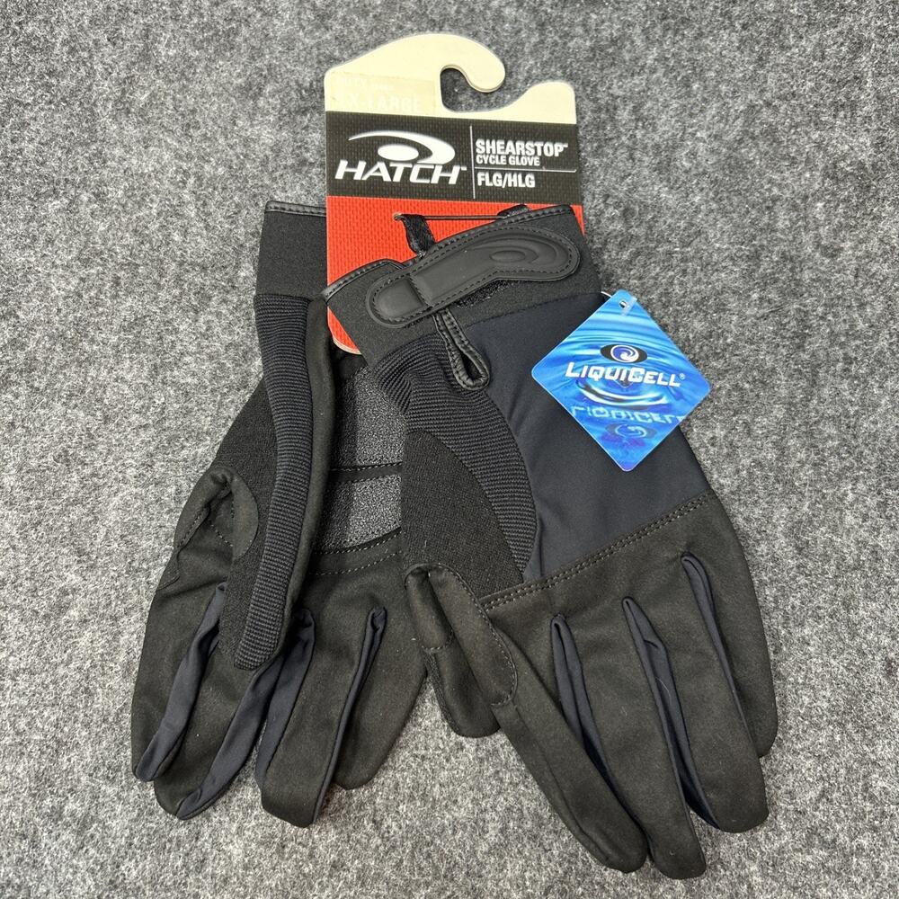 Hatch ShearStop Cycle Gloves Size XL Duty Series Black Padded LiquiCell NEW